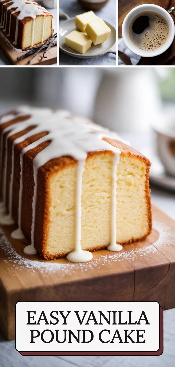 A photo of Easy Vanilla Pound Cake Recipe