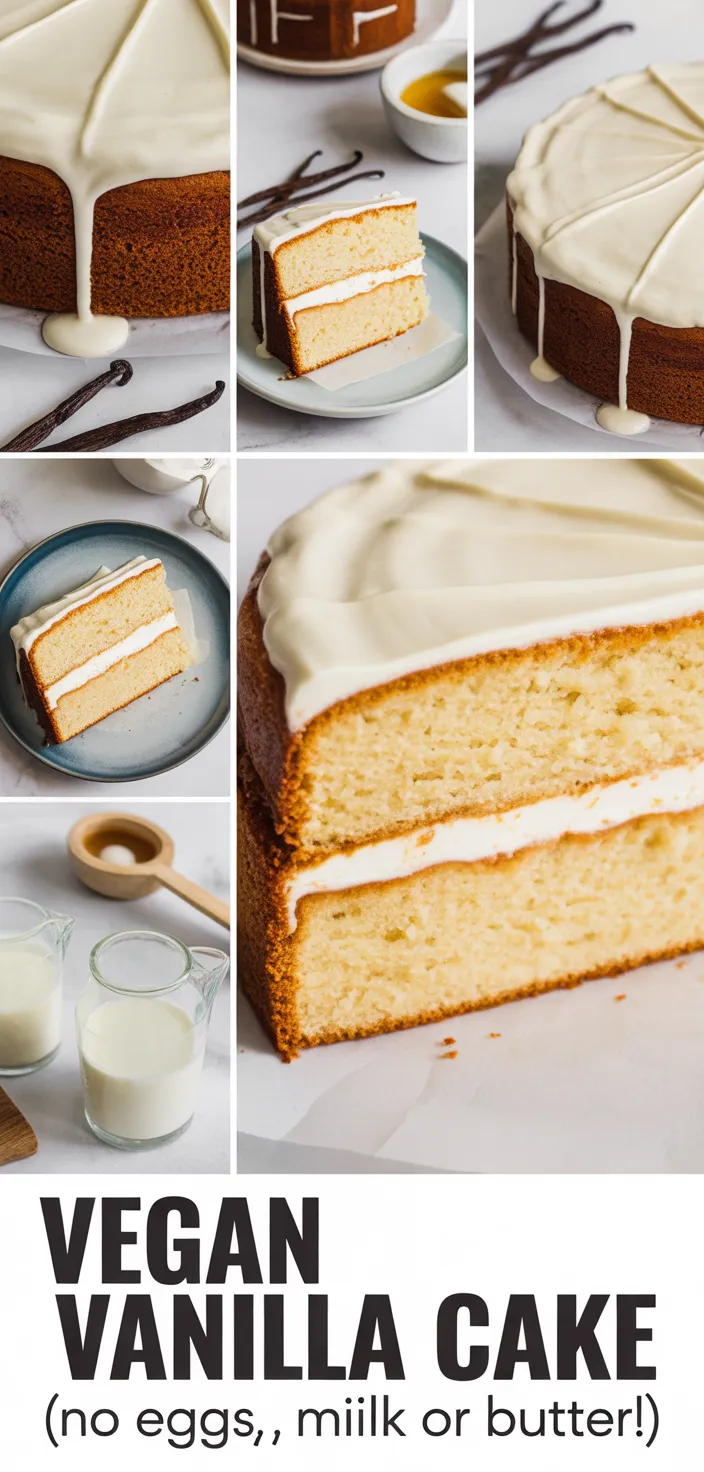 Foolproof Vanilla Cake (No Eggs, Milk OR Butter!) Recipe