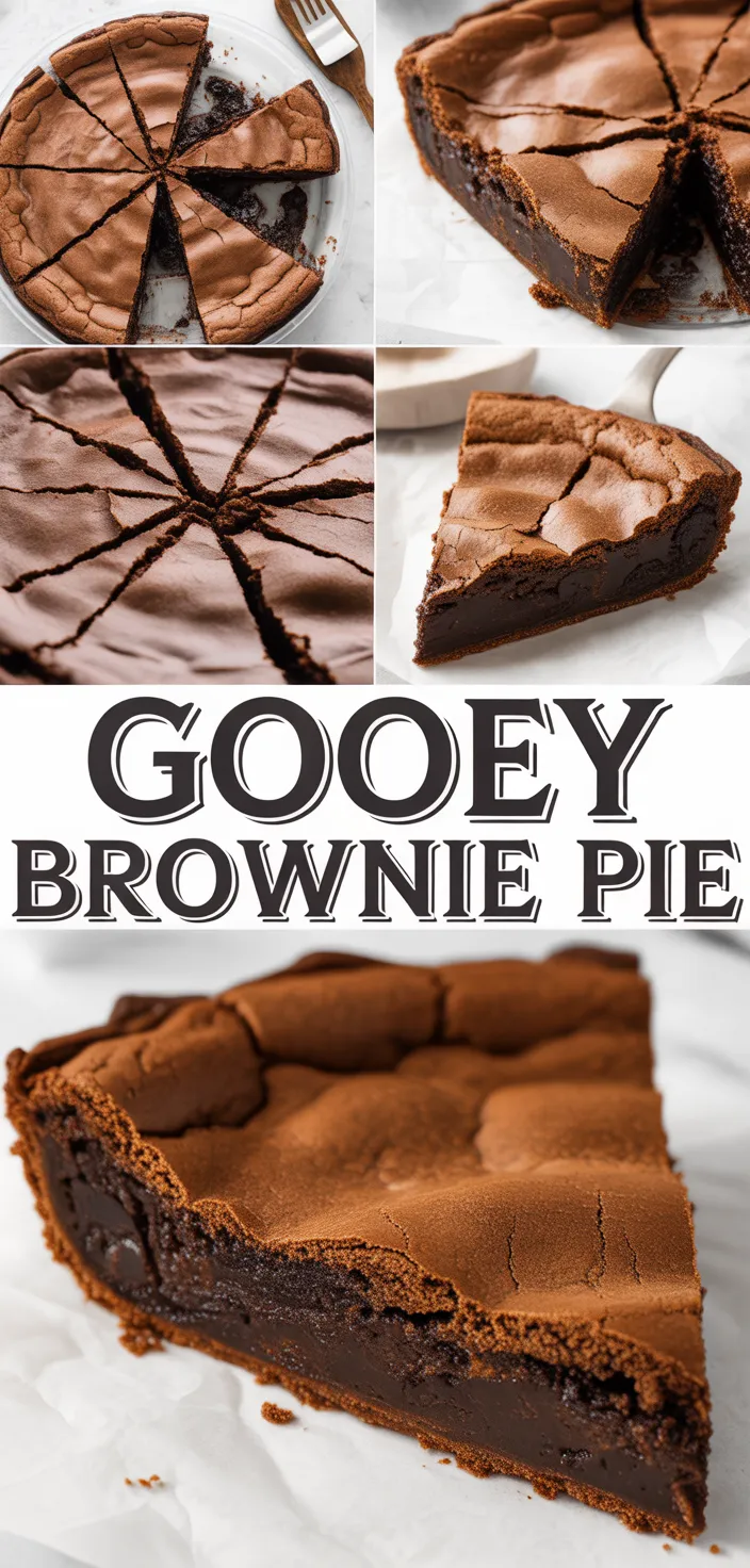 A photo of Gooey Brownie Pie Recipe