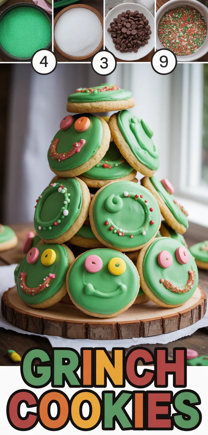 A photo of Grinch Cookies Recipe