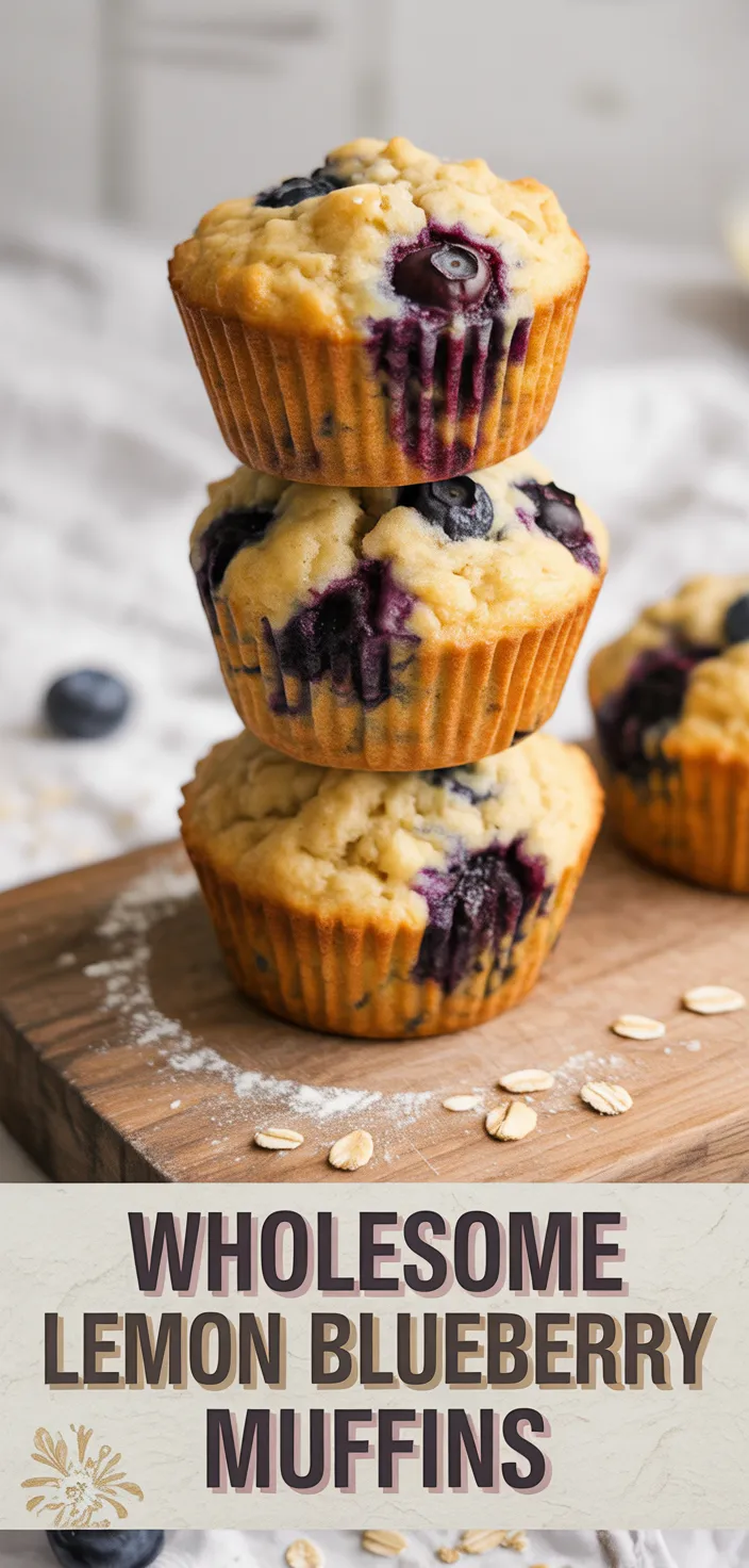 Lemon Blueberry Oatmeal Muffins Are A Wholesome Breakfast Option. Recipe