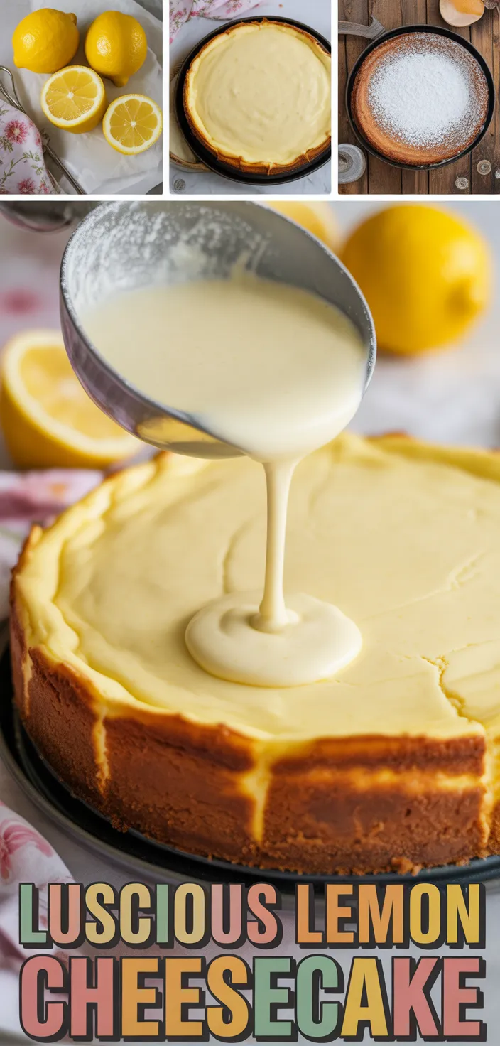 A photo of Luscious Lemon Cheesecake Recipe