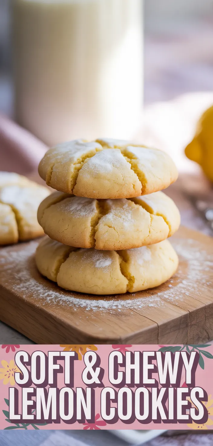 Soft & Chewy Lemon Cookies Recipe