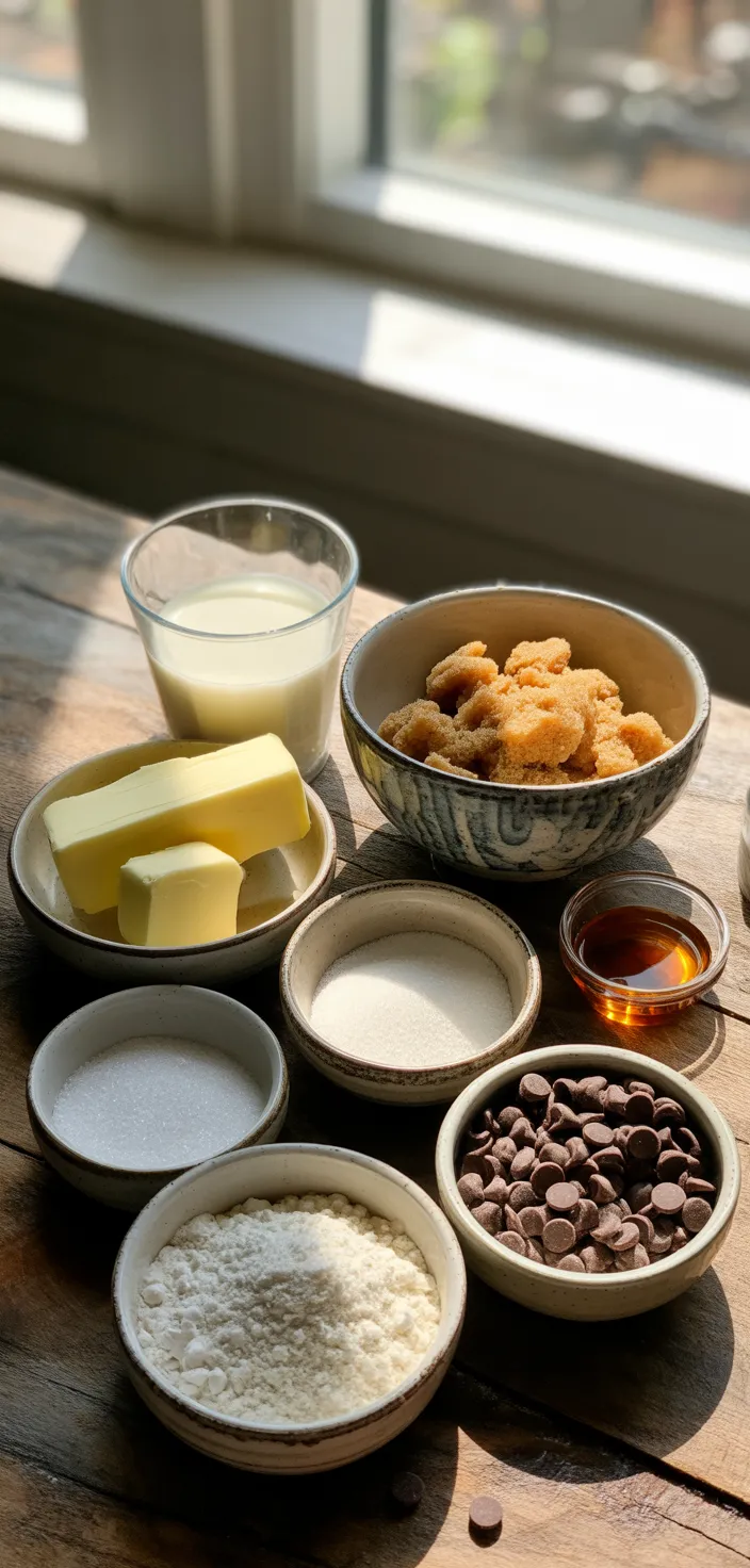 Ingredients photo for Edible Chocolate Chip Cookie Dough Recipe