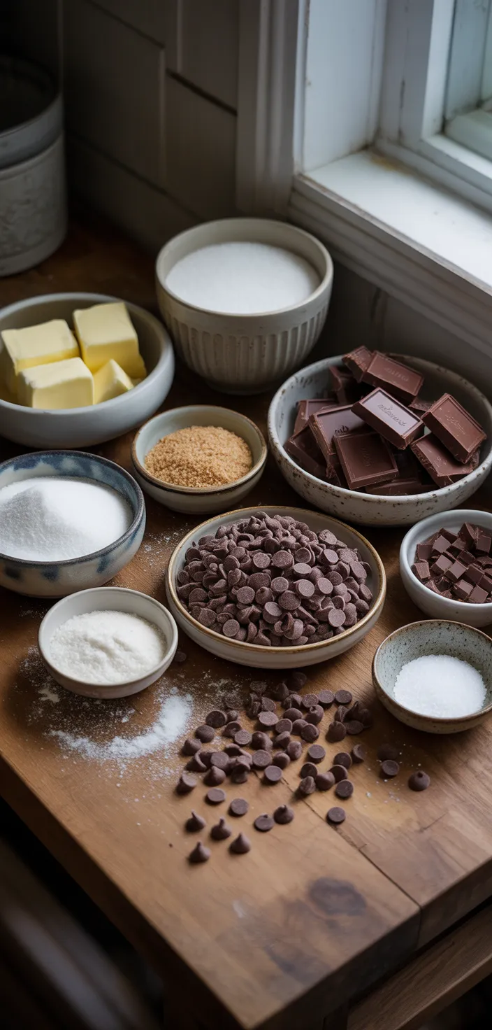 Ingredients photo for Giant Chocolate Chip Cookies Recipe