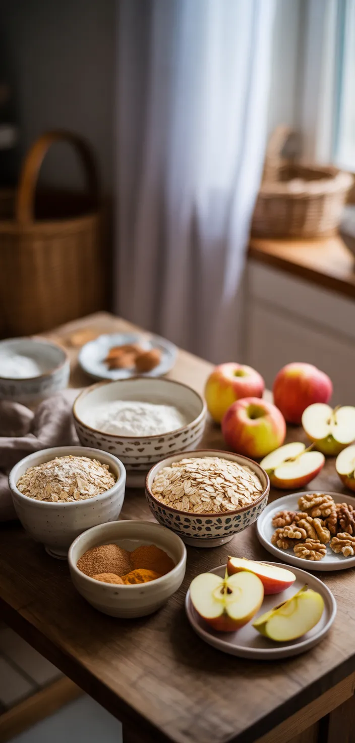 Ingredients photo for Healthy Apple Muffins Recipe