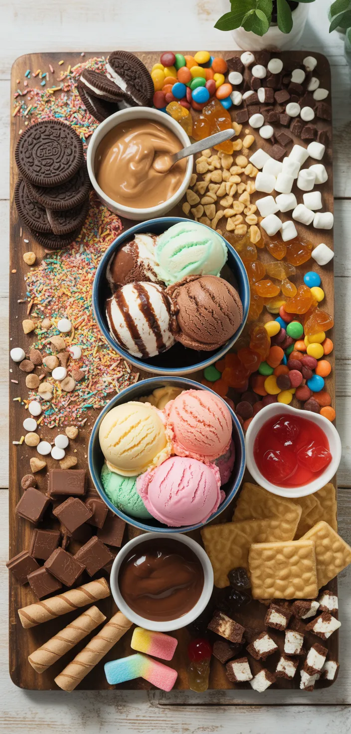 Ingredients photo for Ice Cream Bar For Two Sweet Birthday Party!! Recipe