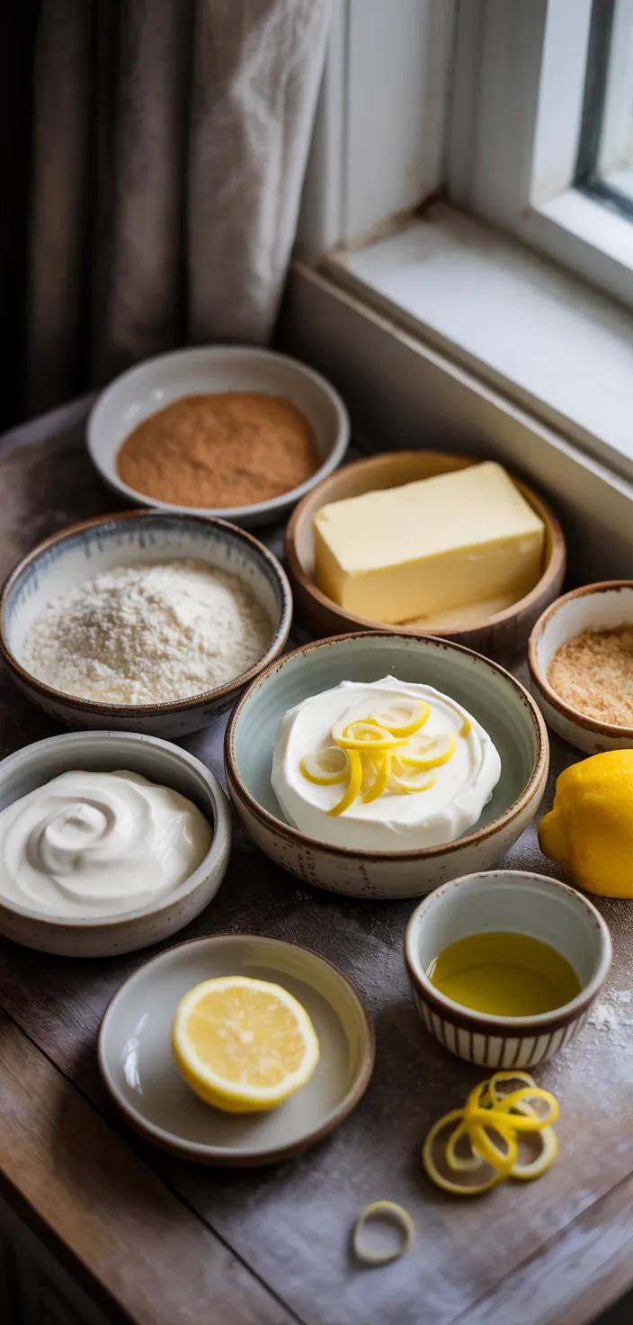 Ingredients photo for Luscious Lemon Cheesecake Recipe