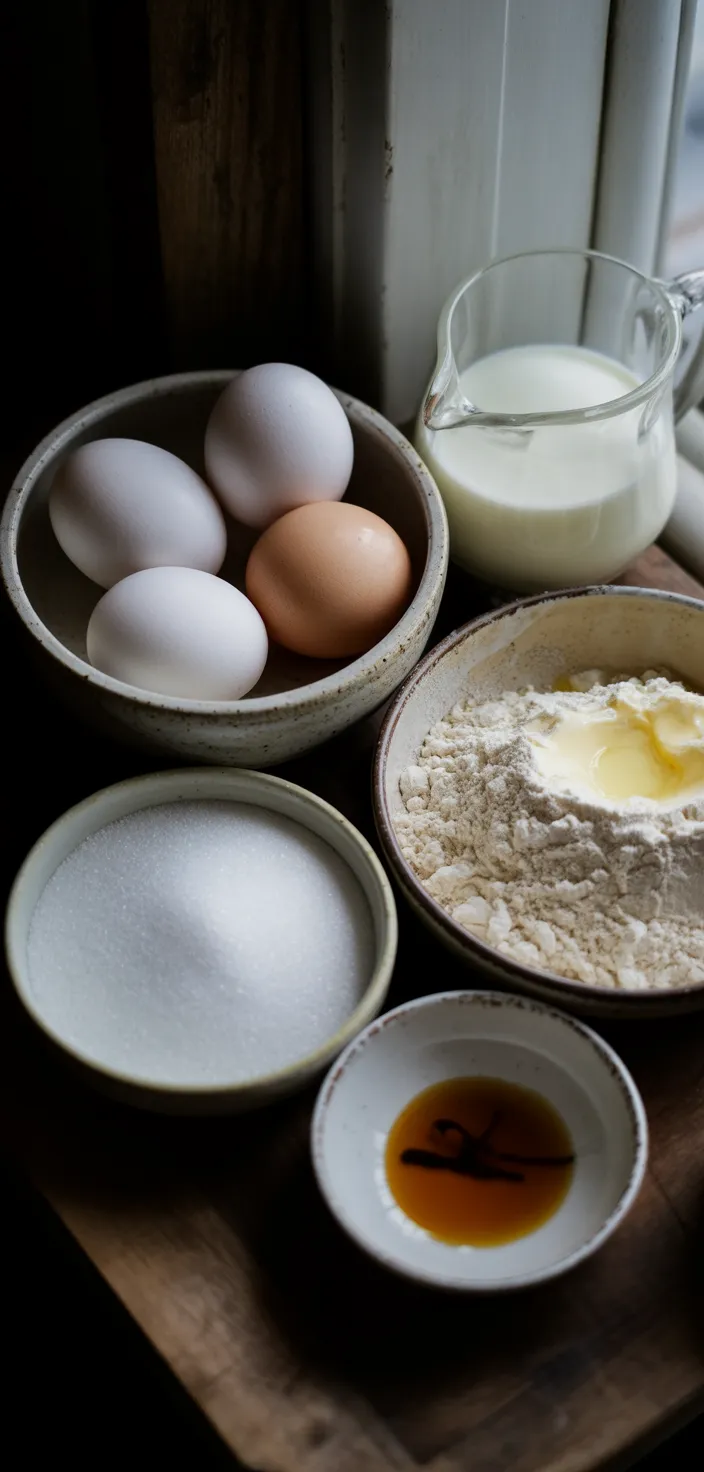Ingredients photo for Magic Crust Custard Pie Recipe