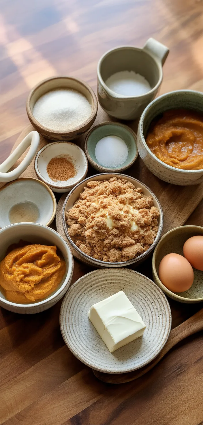 Ingredients photo for Pumpkin Crumb Cake Muffins Recipe