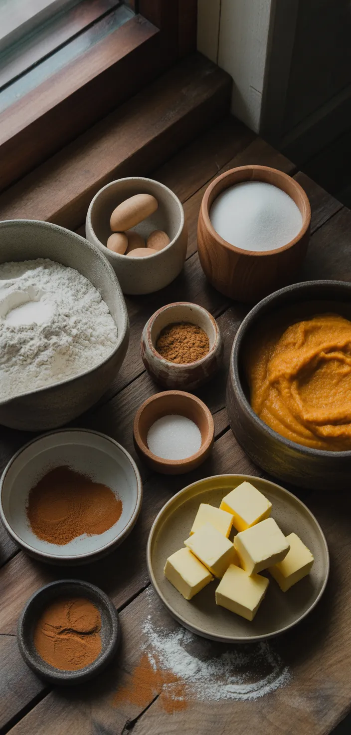Ingredients photo for Pumpkin Pie Bars (with Shortbread Crust!) Recipe