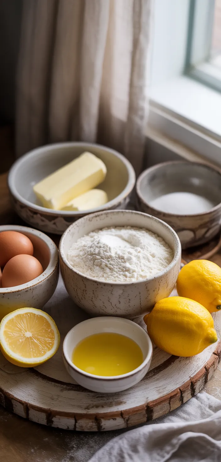 Ingredients photo for Soft & Chewy Lemon Cookies Recipe