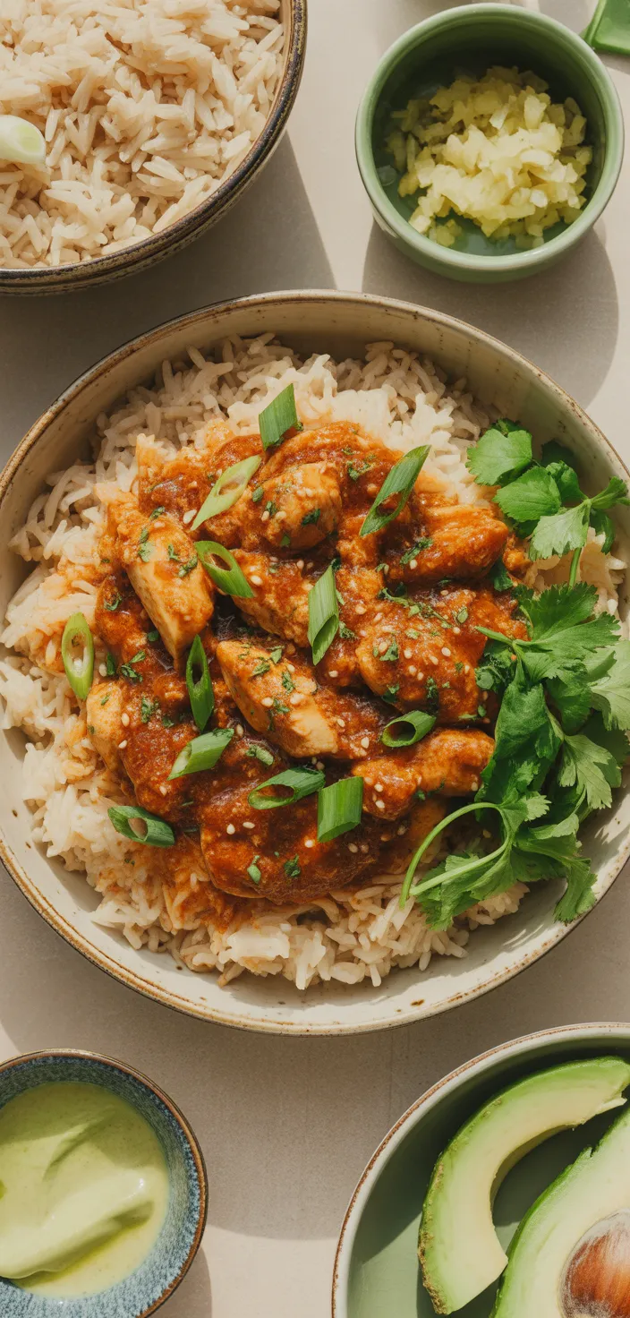 Ingredients photo for Sweet Chili Chicken Bowl With Coconut Lime Drizzle Recipe