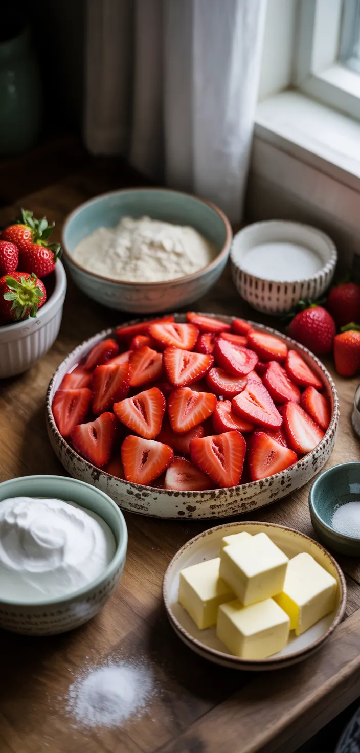 Ingredients photo for The Best Strawberry Shortcake You'll Ever Make! Recipe