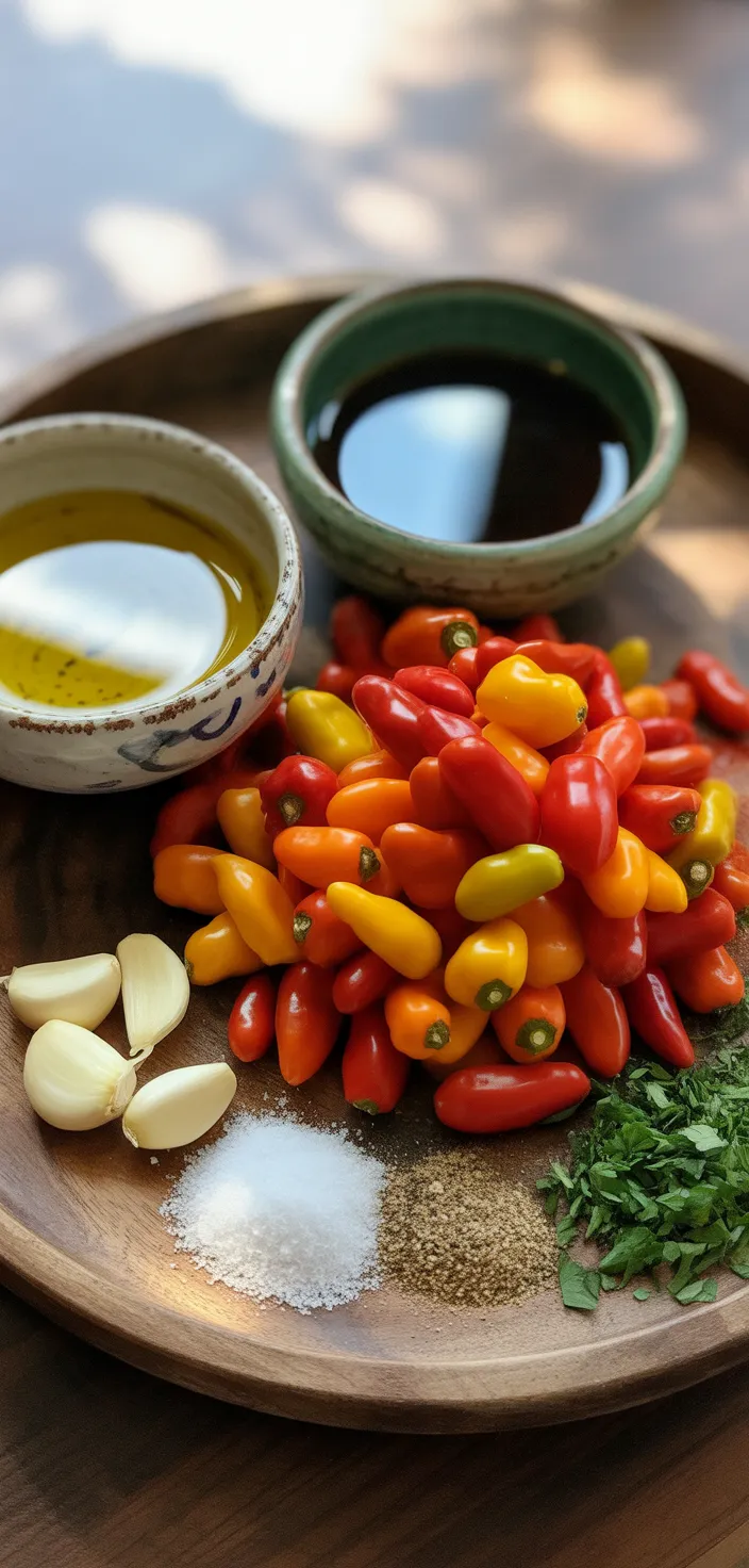 Ingredients photo for Balsamic Roasted Mini Sweet Peppers Recipe