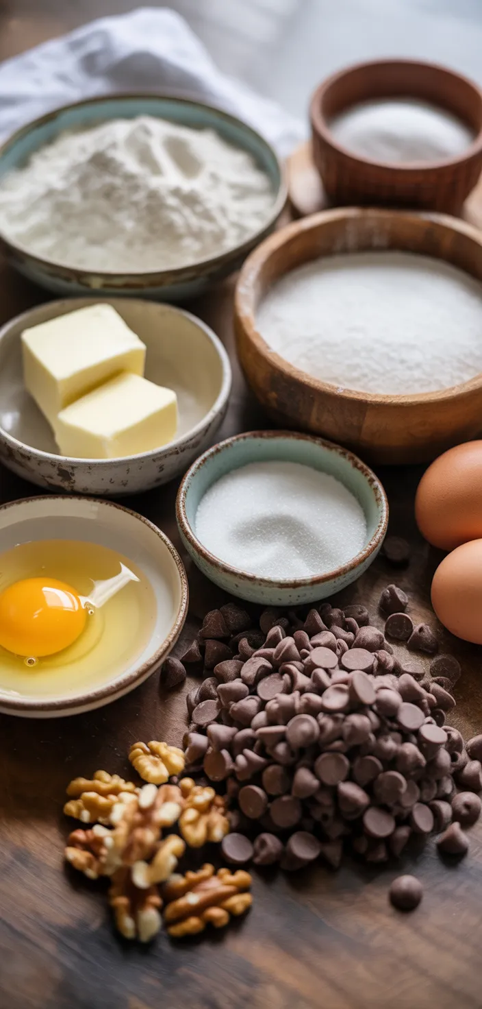 Ingredients photo for Chewy Chocolate Chip Cookie Bars Recipe