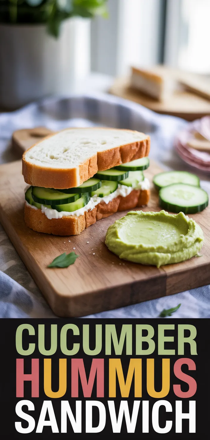 A photo of Cucumber Hummus Sandwich Recipe