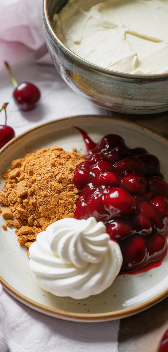 Ingredients photo for No Bake Cherry Cheesecake Recipe