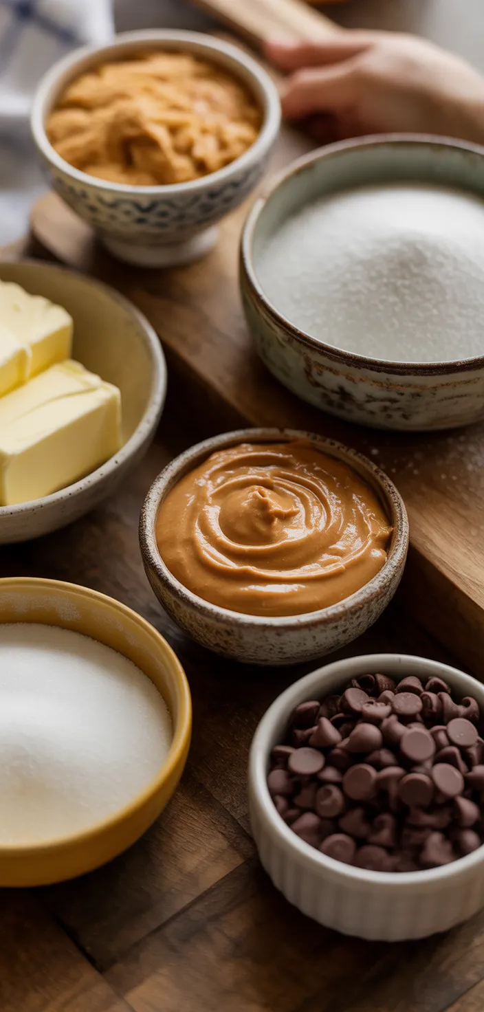 Ingredients photo for Chocolate Peanut Butter Cookies Recipe