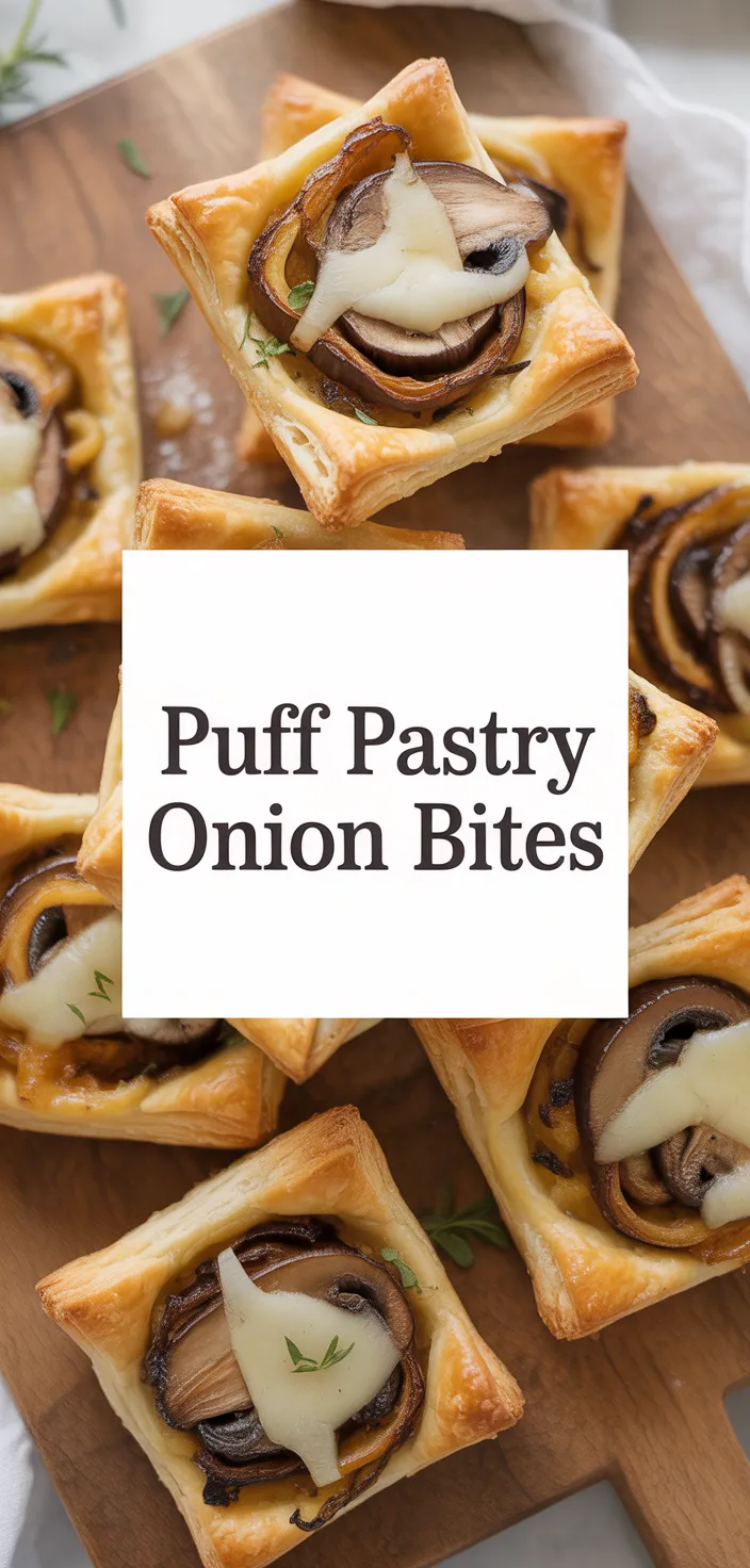 A photo of Caramelized Onion Puff Pastry Bites Recipe