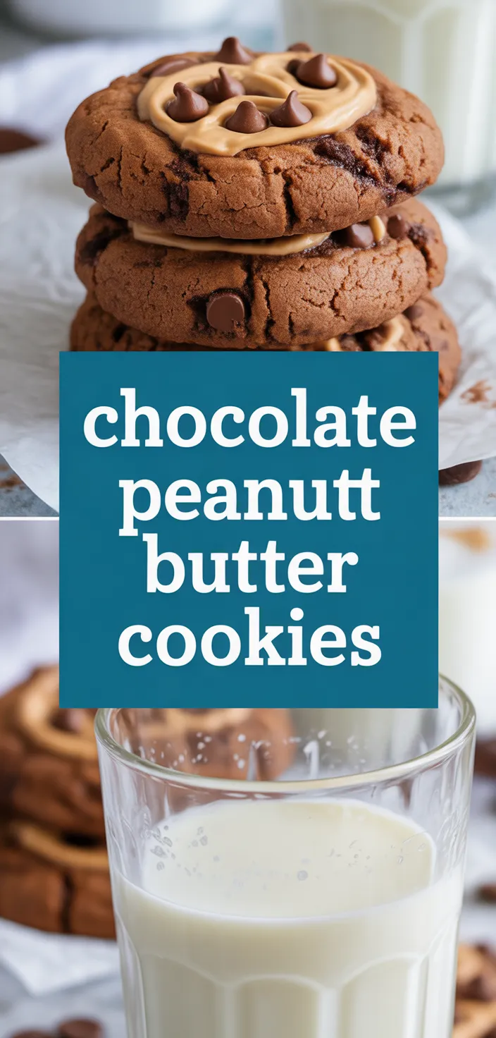 A photo of Chocolate Peanut Butter Cookies Recipe