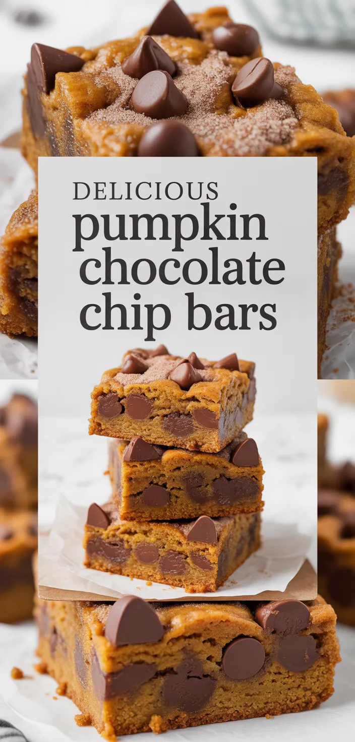 A photo of Delicious Pumpkin Chocolate Chip Bars Recipe