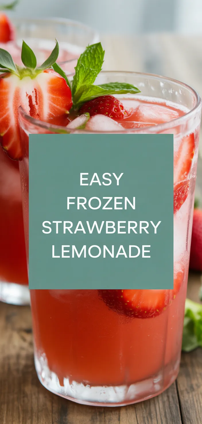 A photo of Easy Frozen Strawberry Lemonade Recipe