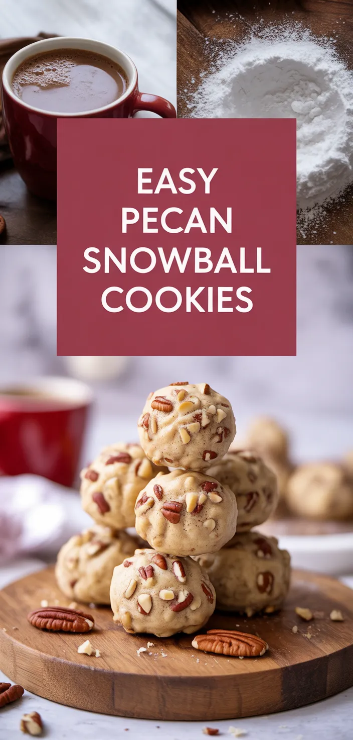 A photo of Easy Pecan Snowball Cookies Recipe