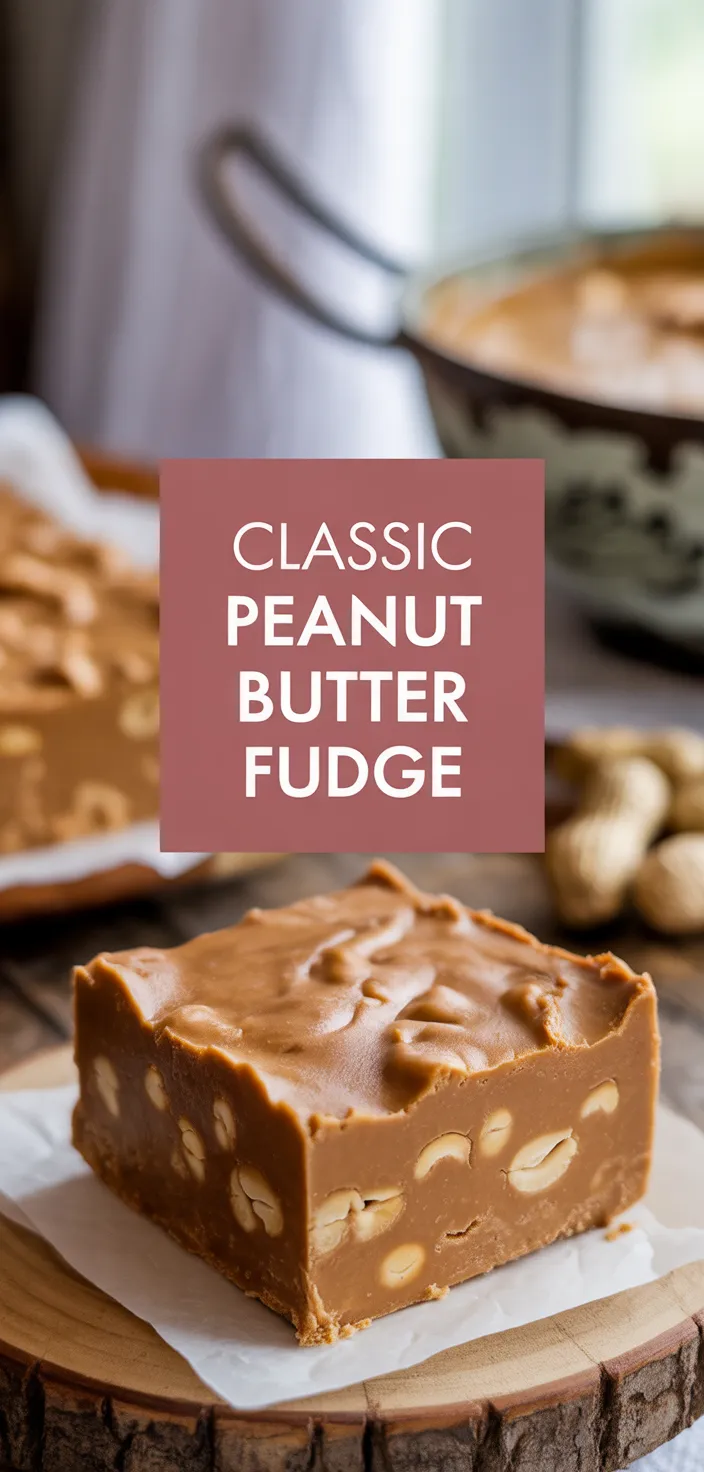 A photo of Old Fashioned Peanut Butter Fudge Recipe