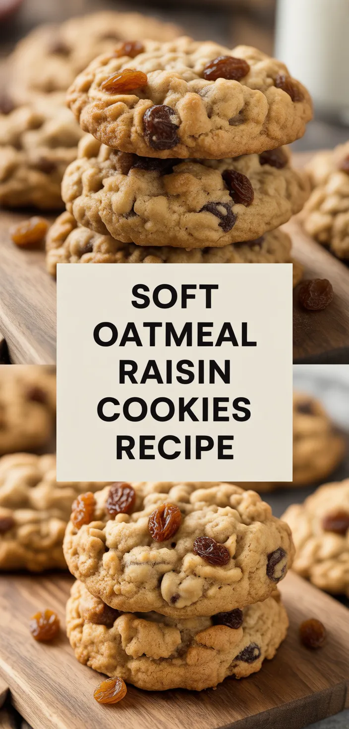 A photo of Soft Oatmeal Raisin Cookies Recipe