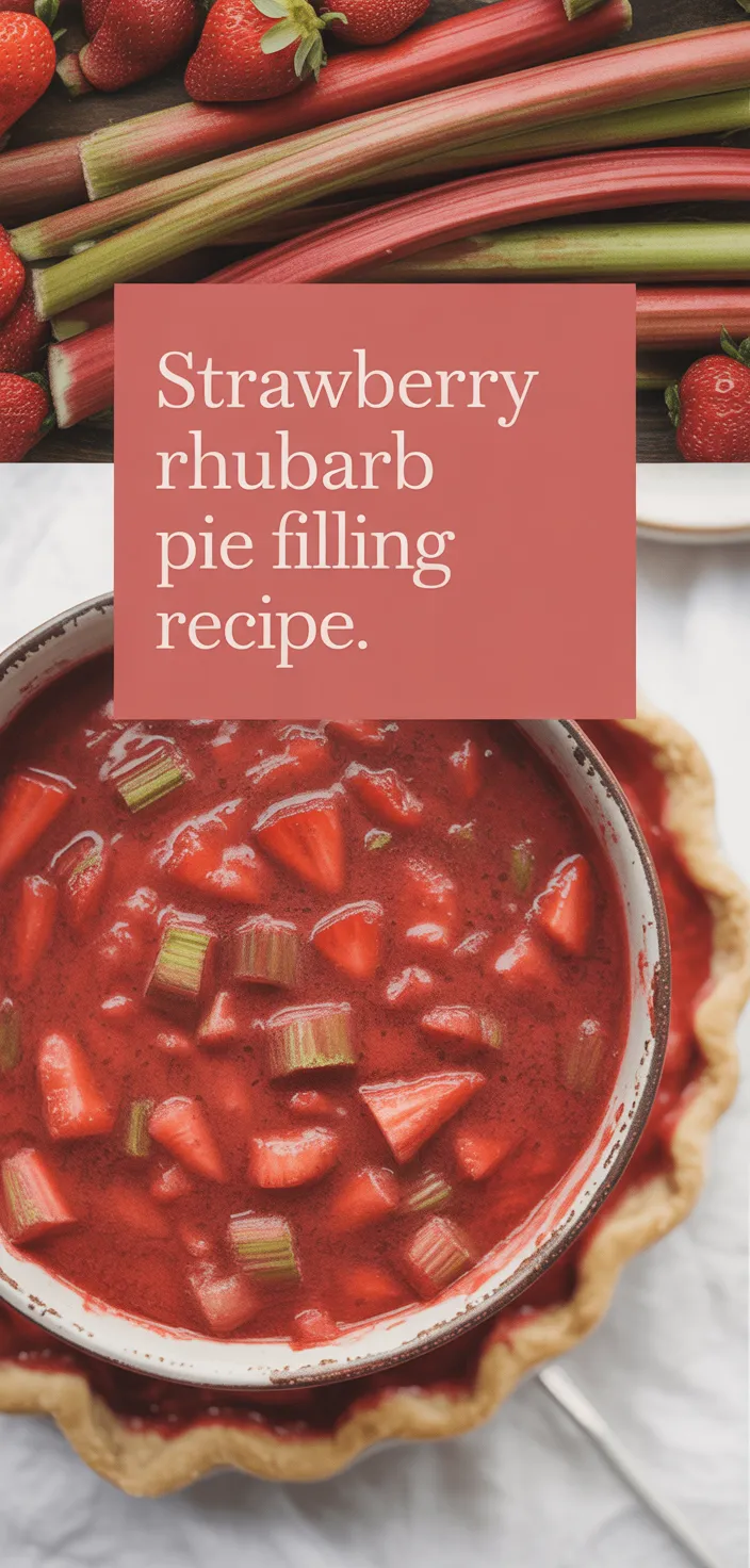 A photo of Strawberry Rhubarb Pie Filling Recipe.