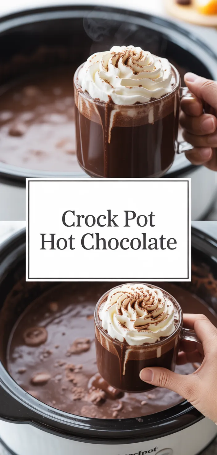 A photo of The Best Hot Chocolate EVER (Crock Pot Recipe!)
