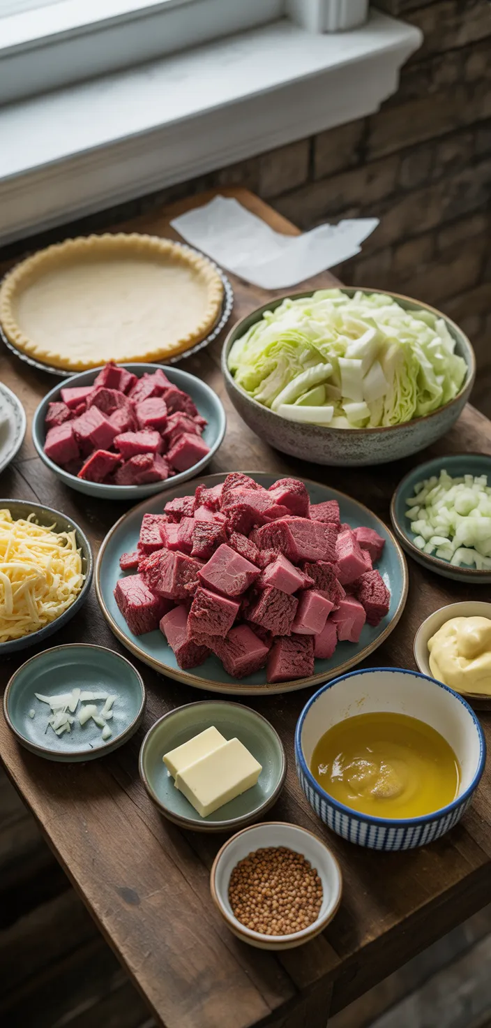 Ingredients photo for Corned Beef And Cabbage Turnovers Recipe
