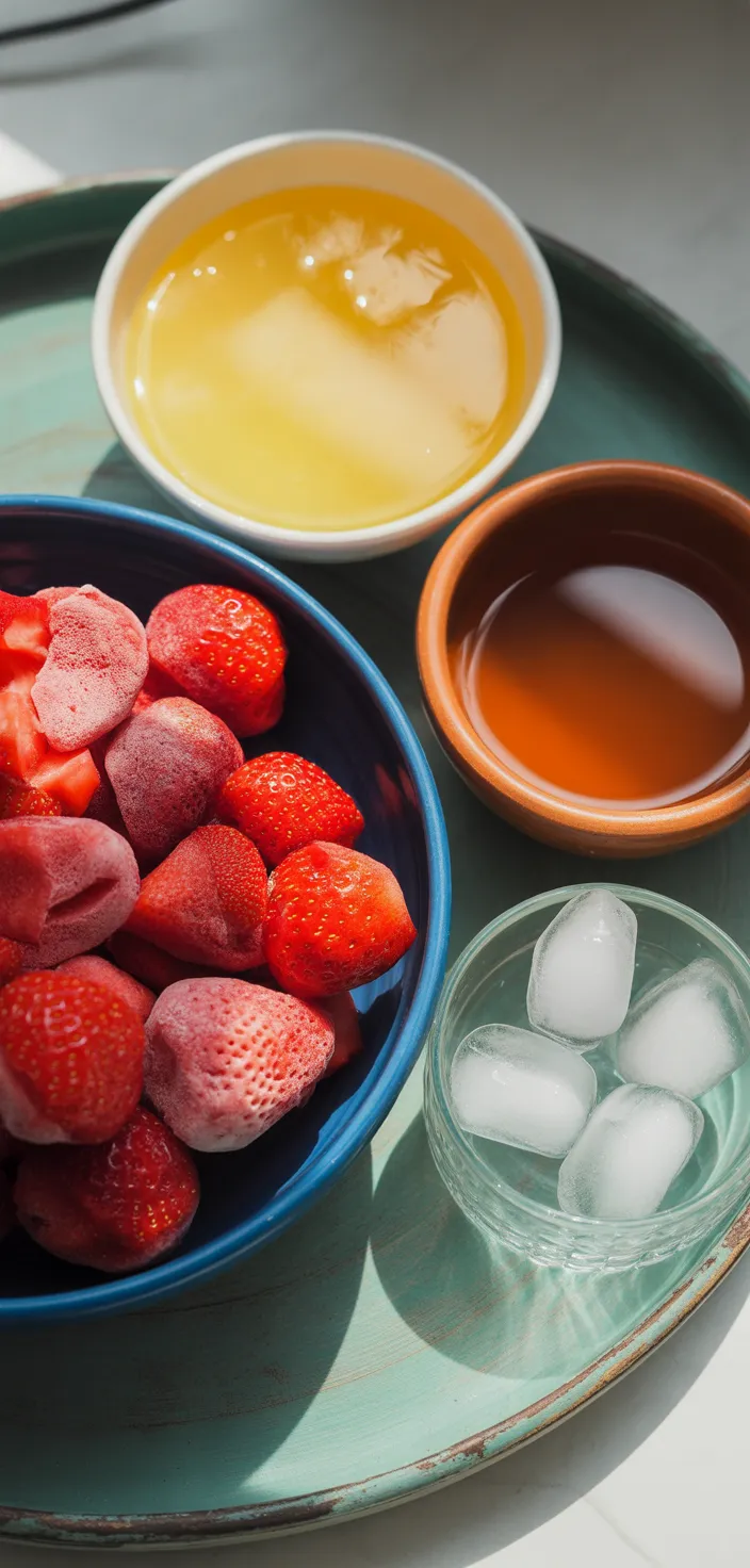 Ingredients photo for Easy Frozen Strawberry Lemonade Recipe