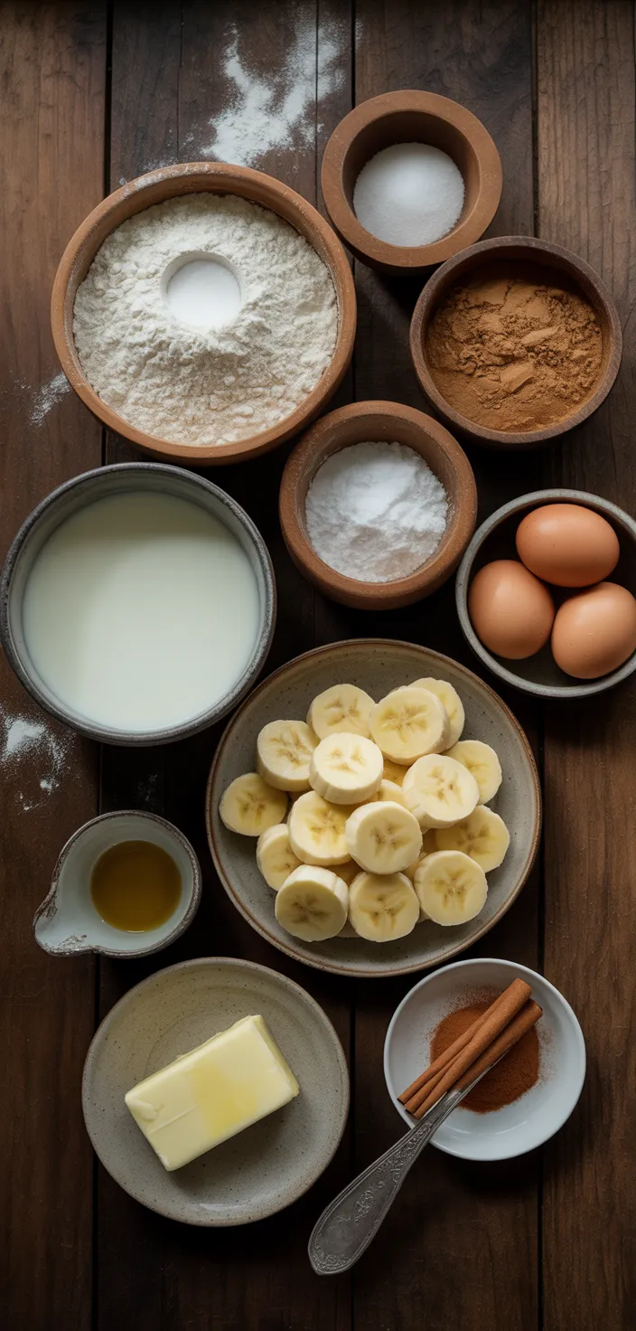 Ingredients photo for Banana Pancakes Recipe