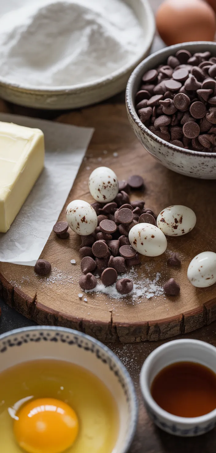 Ingredients photo for CADBURY MINI EGG CHOCOLATE CHIP COOKIES Recipe