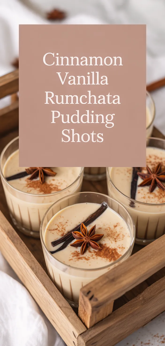 A photo of Cinnamon Vanilla RumChata Pudding Shots Recipe