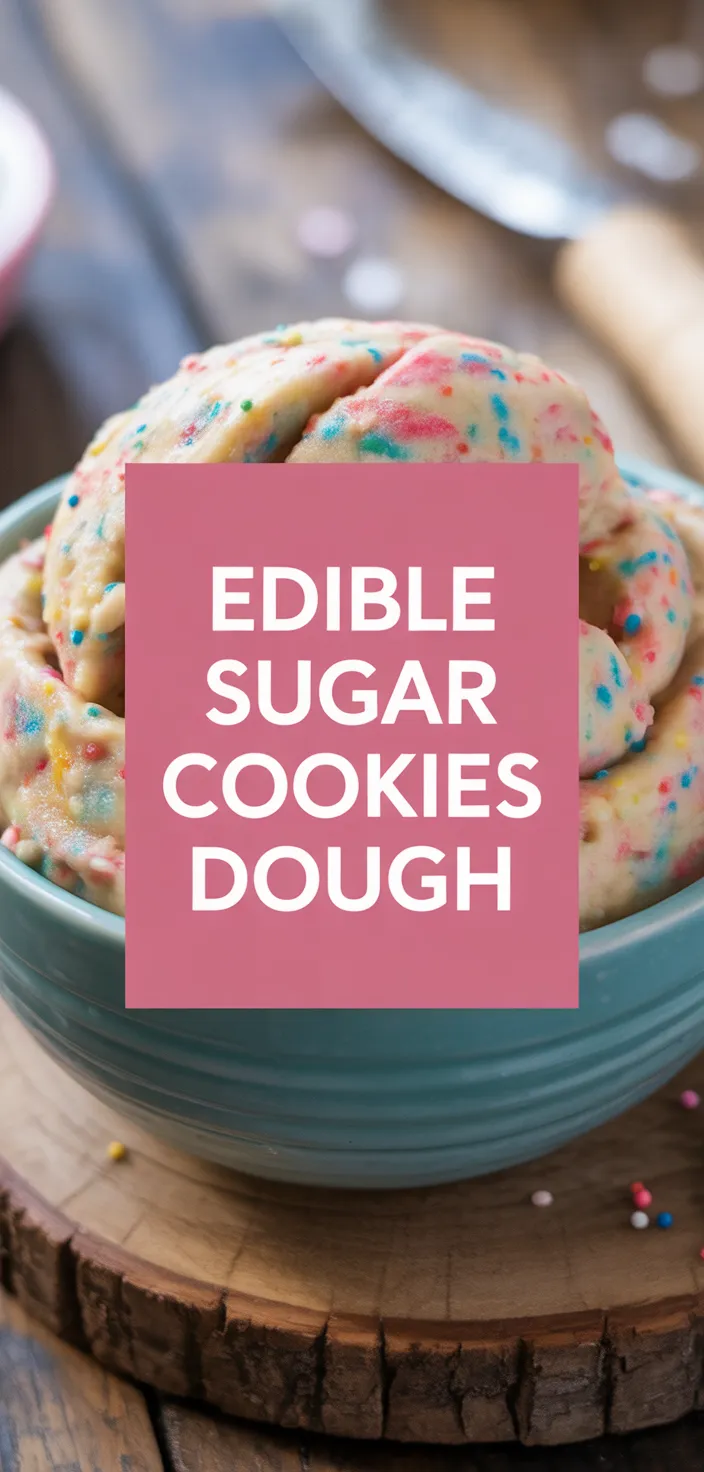 A photo of Edible Sugar Cookies Dough Recipe