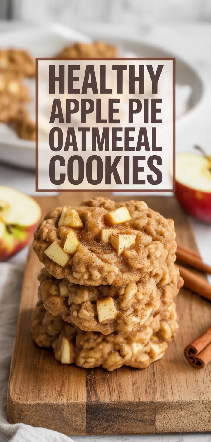 A photo of Healthy Apple Pie Oatmeal Cookies Recipe