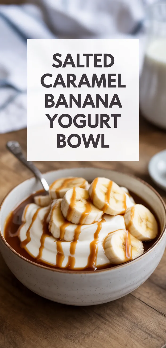 A photo of Salted Caramel Banana Yogurt Bowl Recipe