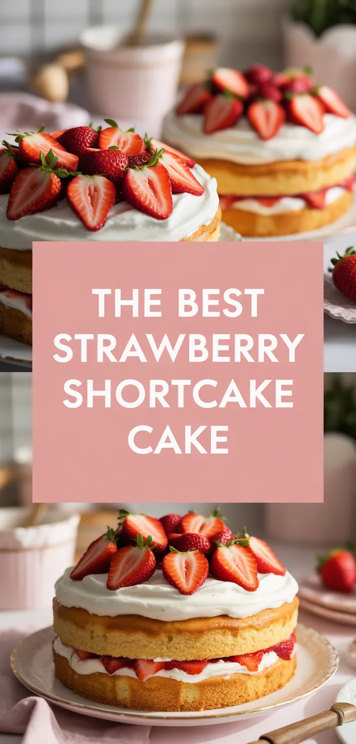 A photo of The Best Strawberry Shortcake Cake Recipe