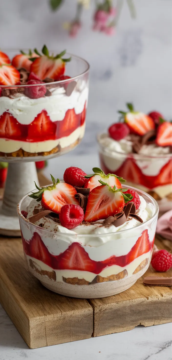 Ingredients photo for Easy Valentine Trifle Dessert Recipe