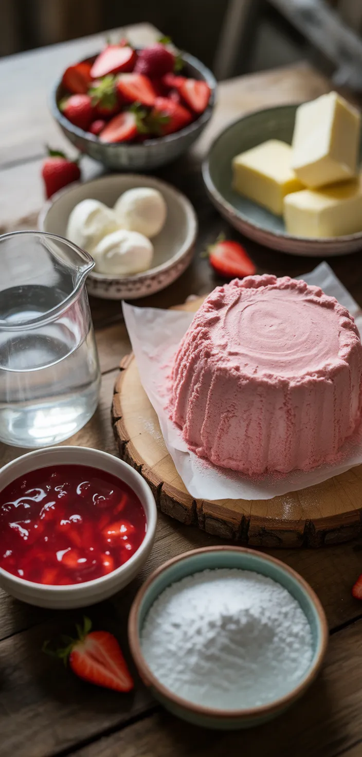 Ingredients photo for Strawberry Cake Recipe
