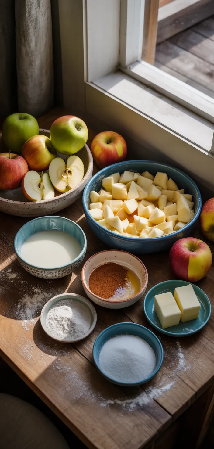 Ingredients photo for Apple Pie Cinnamon Rolls Recipe