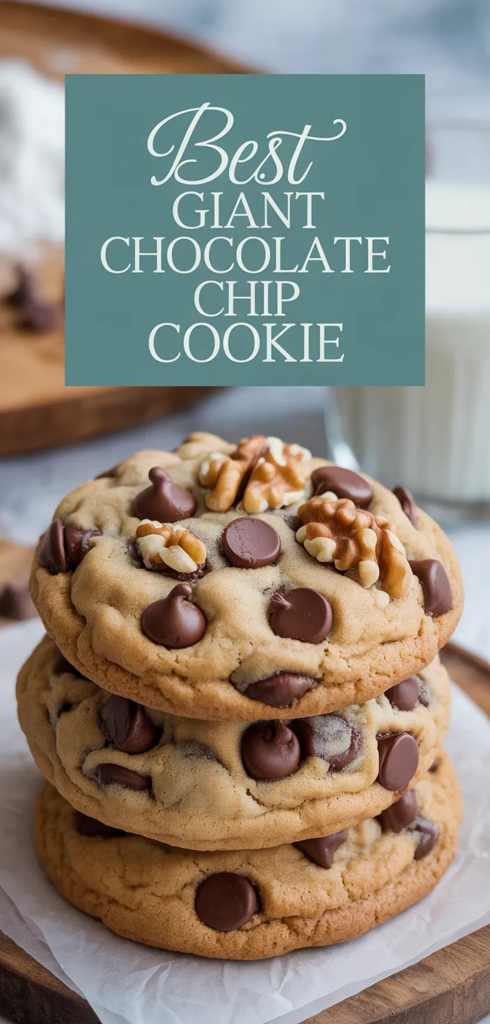 A photo of Best Giant Chocolate Chip Cookie Recipe