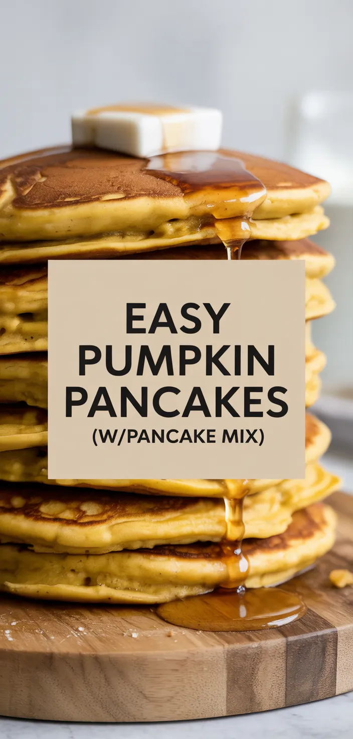 A photo of Easy Pumpkin Pancakes (w/pancake Mix) Recipe