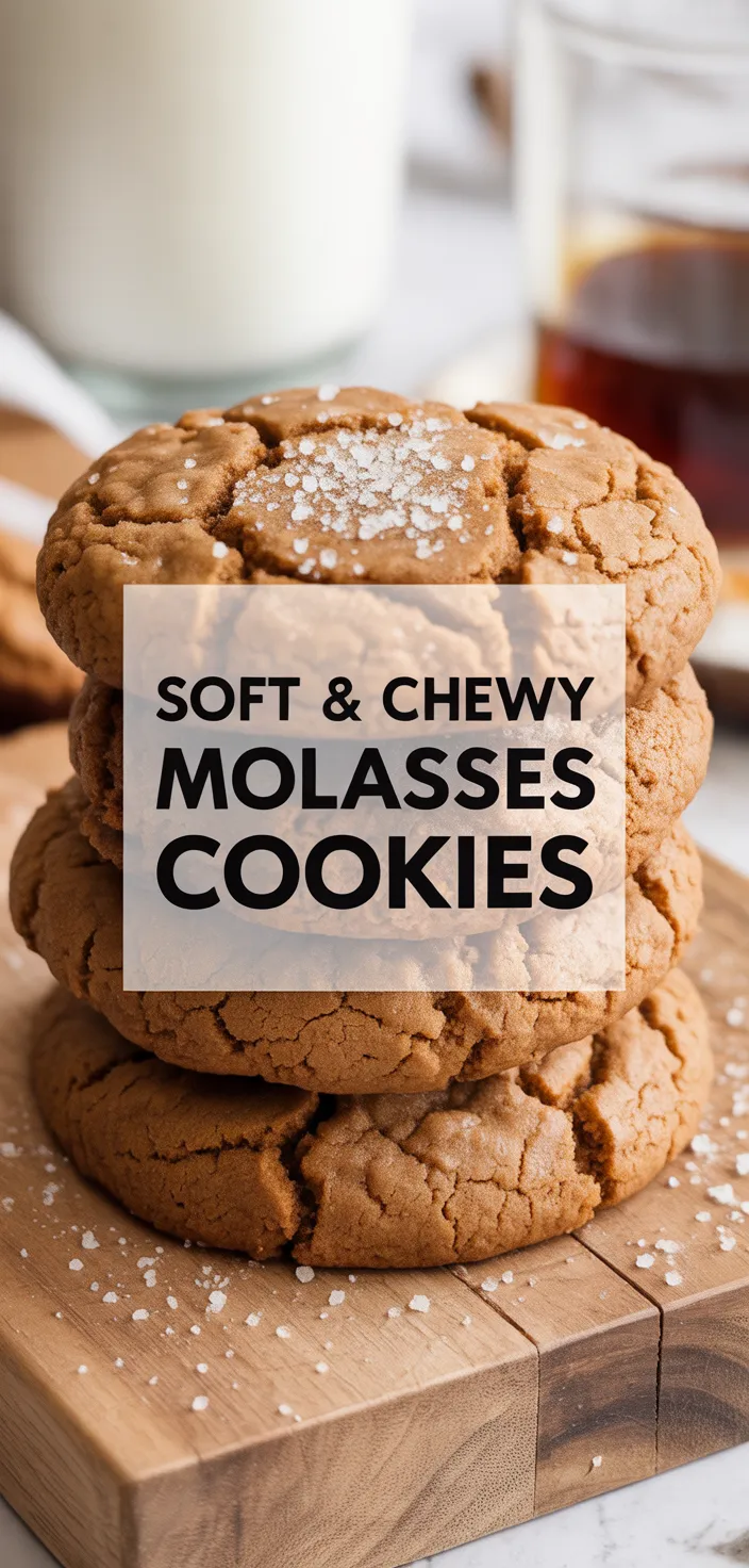 A photo of Soft & Chewy Molasses Cookies Recipe