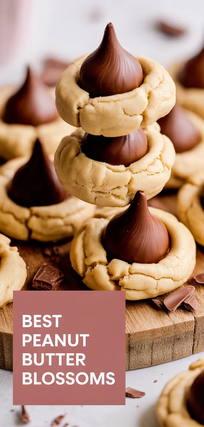 A photo of The BEST Homemade Peanut Butter Blossoms Recipe