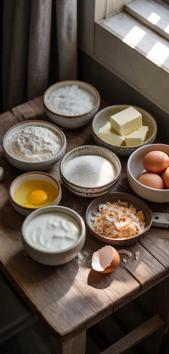 Ingredients photo for Coconut Cream Bundt Cake Recipe