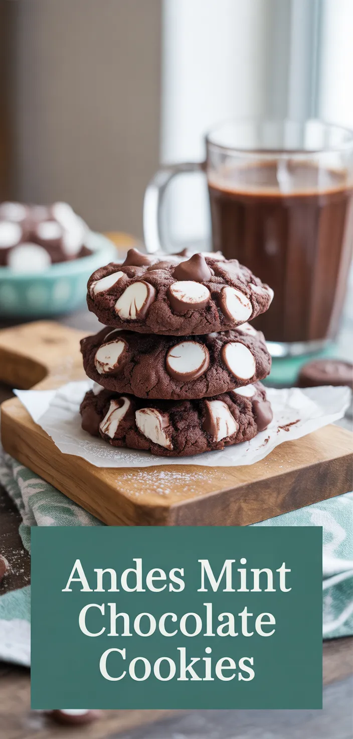 A photo of Andes Mint Chocolate Cookies Recipe